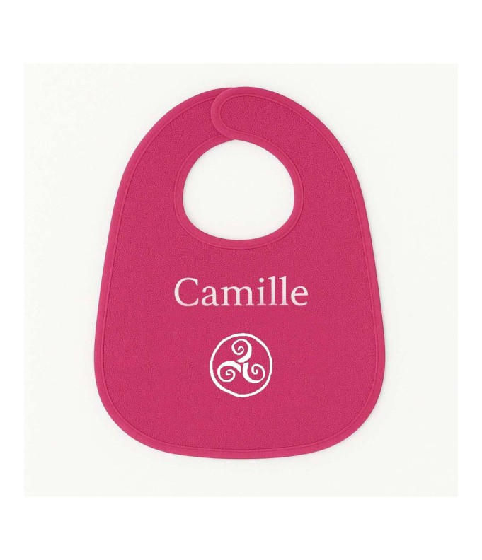 Bavoir personnalisé avec motif triskel