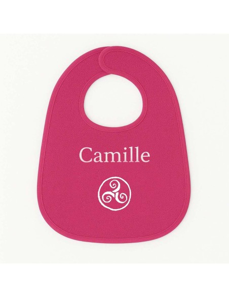 Bavoir personnalisé avec motif triskel
