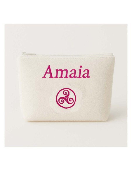 Trousse de toilette personnalisée avec motif triskel