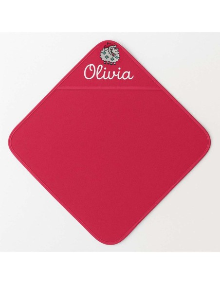 Cape de bain personnalisée avec motif mouton Basque