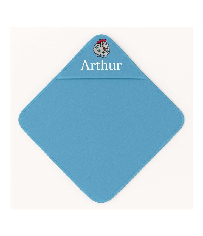 Cape de bain personnalisée avec motif mouton...