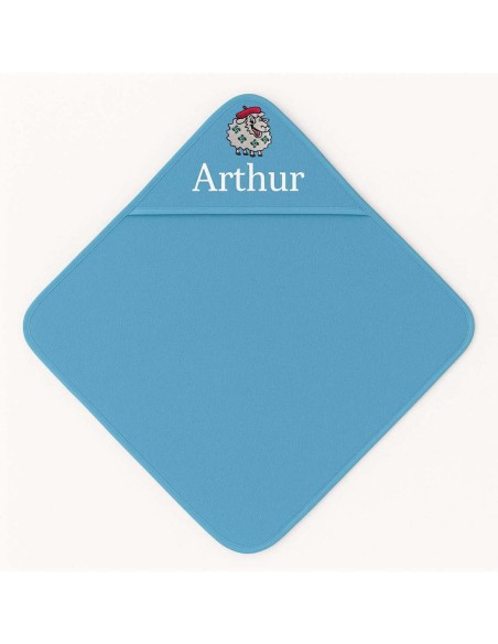 Cape de bain personnalisée avec motif mouton Basque