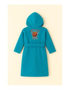 Peignoir brodé enfant personnalisé devant et  motif...