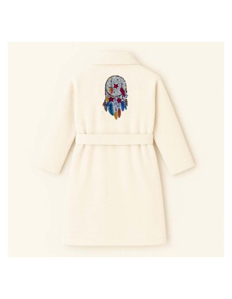 PEIGNOIR BRODÉ ADULTE PERSONNALISÉ DEVANT ET MOTIF DOS ATTRAPE RÊVE 9