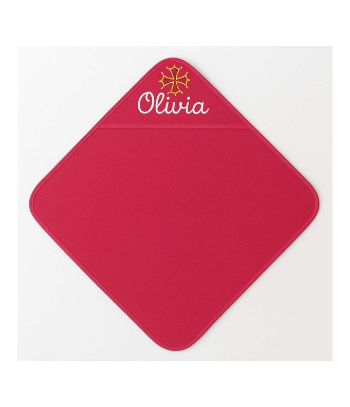 Cape de bain personnalisée avec motif croix...