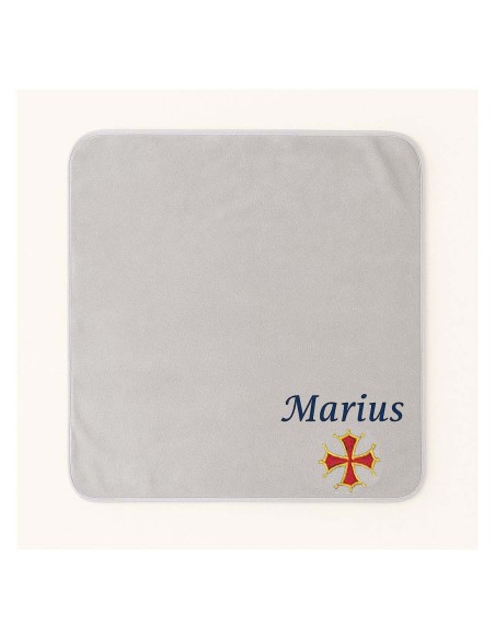 Plaid personnalisé avec motif croix occitane