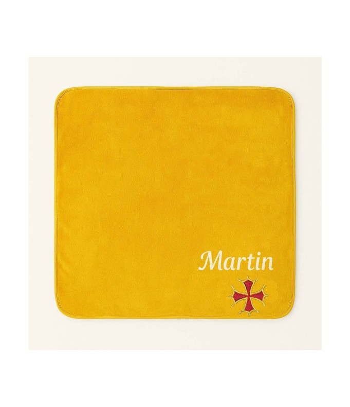 Plaid personnalisé avec motif croix occitane