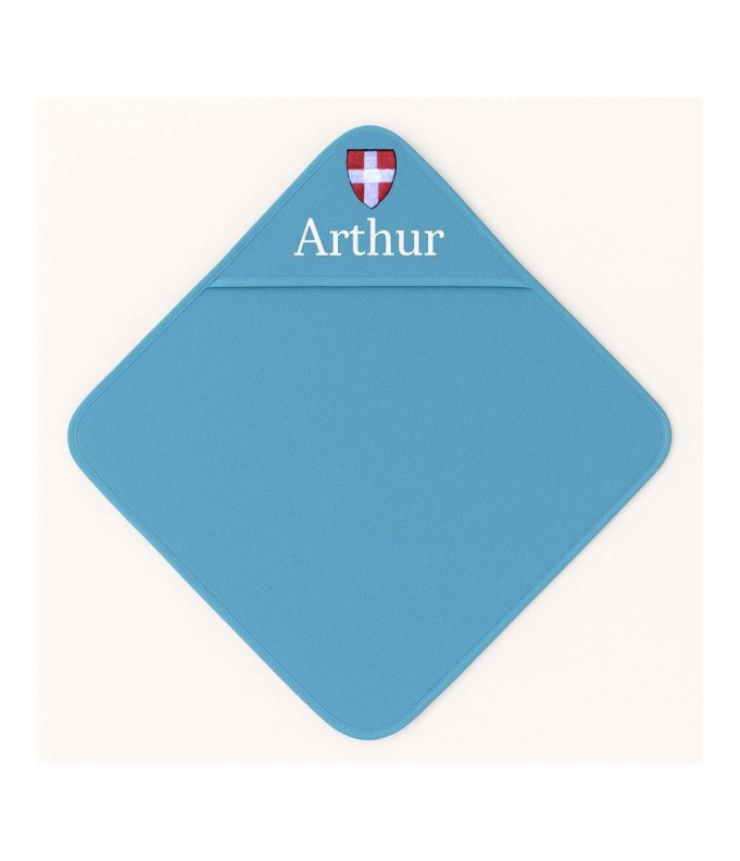 Cape de bain personnalisée avec motif croix Savoie