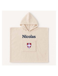 Poncho personnalisé avec motif croix Savoie