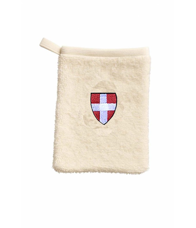 Gant de toilette enfant motif croix Savoie