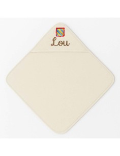 Cape de bain personnalisée avec motif Bourgogne