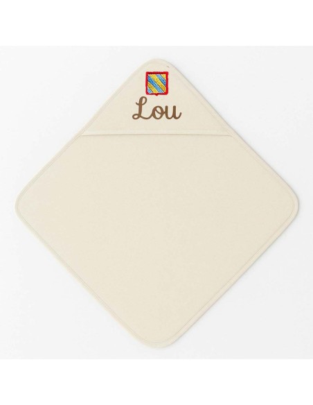 Cape de bain personnalisée avec motif Bourgogne