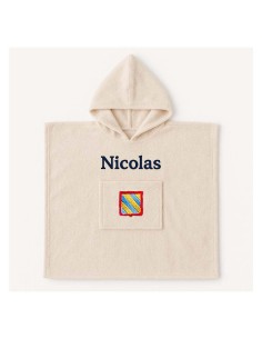 Poncho personnalisé avec motif Bourgogne