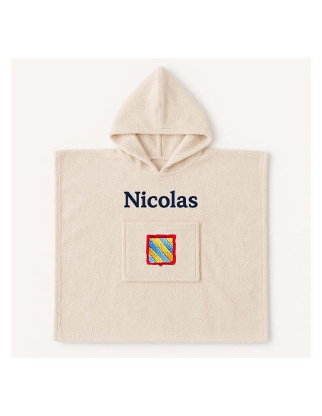 Poncho personnalisé avec motif Bourgogne