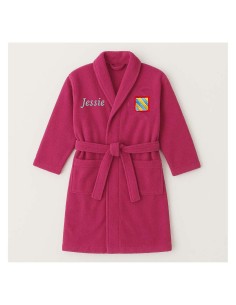 Peignoir brodé enfant personnalisé devant et  motif...