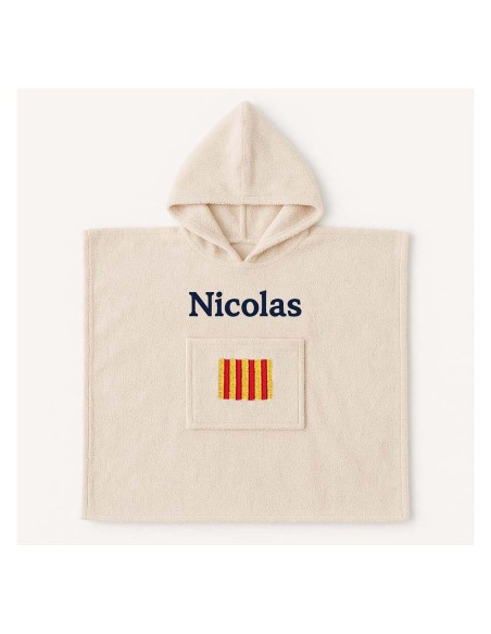 Poncho personnalisé avec motif Provence