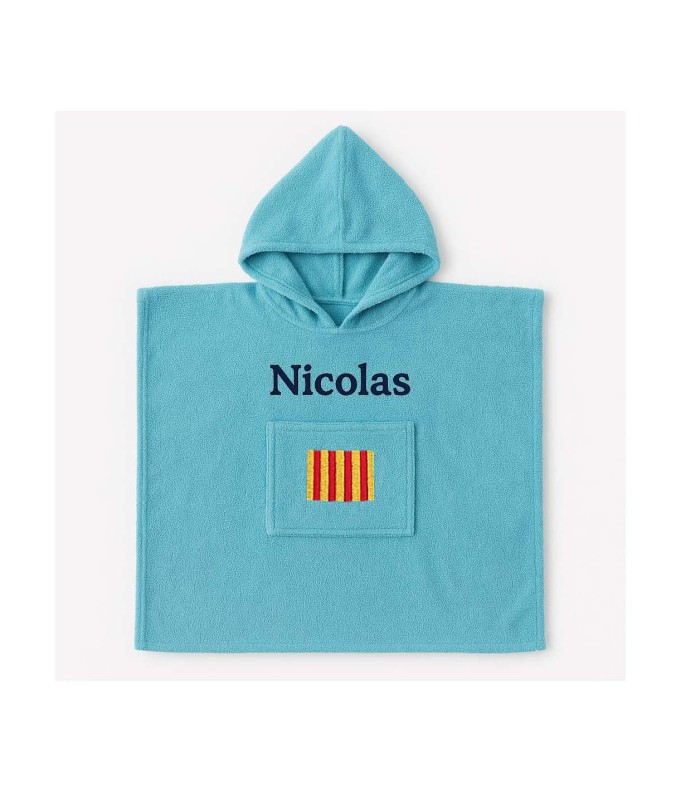 Poncho personnalisé avec motif Provence