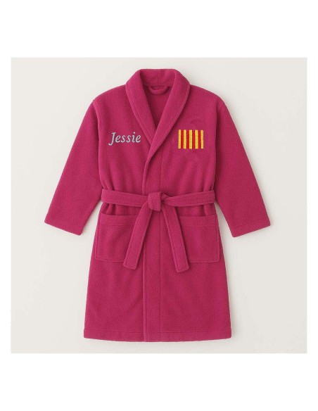 Peignoir brodé enfant personnalisé devant et  motif Provence