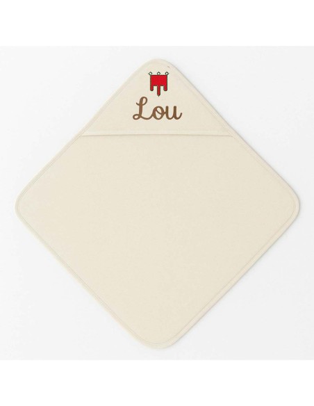 Cape de bain personnalisée avec motif Auvergne