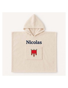 Poncho personnalisé avec motif Auvergne