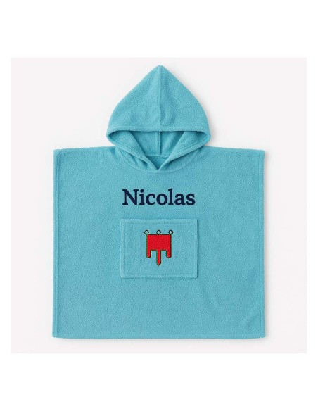 Poncho personnalisé avec motif Auvergne